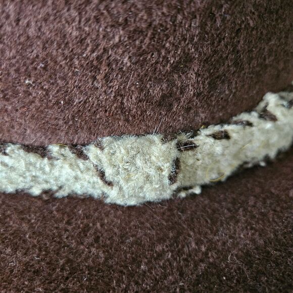 Adam 101 Corral Adam Western Cowboy Felt Hat Mens Size Small 6 3/4 Pampa Brown - Picture 11 of 16